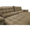 Ver imagem 4 de Sofá Retrátil e Reclinável 2,52M com Molas Ensacadas Cama Inbox Aconchego Tecido Suede Castor