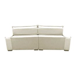 Sofá Retrátil e Reclinável 2,52M com Molas Ensacadas Cama Inbox Aconchego Tecido Suede Bege - 6