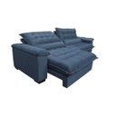 Ver mais imagens de Sofá Retrátil e Reclinável 2,92M com Molas Ensacadas Cama Inbox Aconchego Tecido Suede Azul