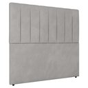 Ver imagem 1 de Cabeceira Cama Box Solteiro Ivana 90cm Veludo Prata - Desk Design