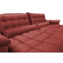 Ver imagem 4 de Sofá Retrátil e Reclinável 2,12M com Molas Ensacadas Cama Inbox Aconchego Tecido Suede Vermelho