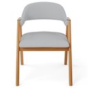 Ver imagem 3 de Kit 04 Cadeiras de Jantar e Estar Living Estofada Nadja L02 Linho Cinza - Lyam Decor