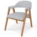 Ver imagem 6 de Kit 04 Cadeiras de Jantar e Estar Living Estofada Nadja L02 Linho Cinza - Lyam Decor