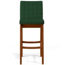Ver imagem 4 de Banqueta Alta Para Cozinha Sala de Jantar Fixa Mila B04 Suede Verde Musgo - Lyam Decor