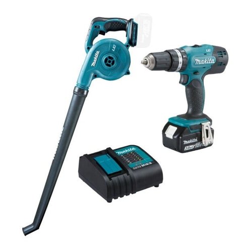 Kit Parafusadeira DHP453SFX8 Aspirador DUB183Z 1 Bateria 3Ah 18V Makita