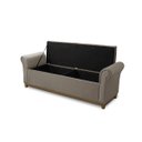 Ver imagem 5 de Baú Recamier Cama Box Quarto Madeira Estofado Grécia Casal:capuccino