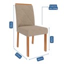 Ver mais imagens de Sala de Jantar Completa Mesa Ester 2,10 Oval com 6 Cadeiras Fernanda Wood Cinamomo/off/mad/linho Beg