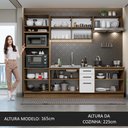 Ver imagem 6 de Armário de Cozinha Completa 270cm Rustic/Branco Agata Madesa 01