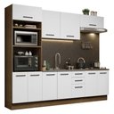 Ver imagem 3 de Armário de Cozinha Completa 270cm Rustic/Branco Agata Madesa 01