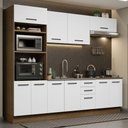 Ver imagem 1 de Armário de Cozinha Completa 270cm Rustic/Branco Agata Madesa 01