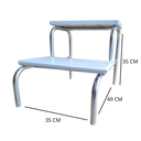 Ver imagem 2 de Escada Prática 2 Degraus para Facilitar Seu Dia a Dia Medcombo Escada 2 Degraus Prata Degrau Branco