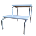 Ver imagem 1 de Escada Prática 2 Degraus para Facilitar Seu Dia a Dia Medcombo Escada 2 Degraus Prata Degrau Branco