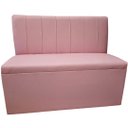 Ver imagem 1 de POLTRONA SOFA BOOTH 1,10CM COSTURA VERTICAIS ROSA  SKU_90