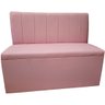 POLTRONA SOFA BOOTH 1,10CM COSTURA VERTICAIS ROSA  SKU_90 - 1