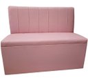Ver imagem 1 de POLTRONA SOFA BOOTH 1,10CM COSTURA VERTICAIS ROSA SKU_90