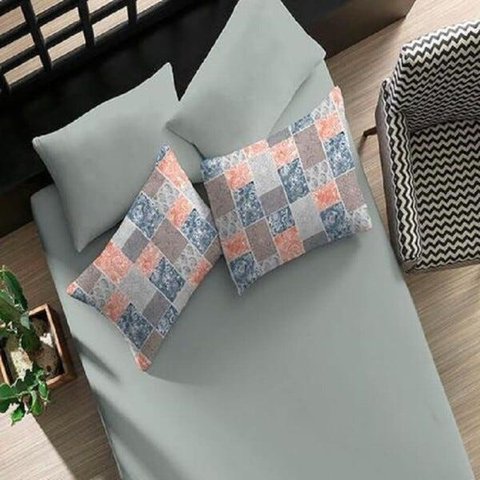 Lençol de Malha Queen 3 Peças Oranamental Storm