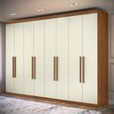 Ver imagem 6 de Guarda Roupa Casal 8 Portas 4 Gavetas Master New e Cômoda Havana Master Jatobá Areia - Santos Andirá