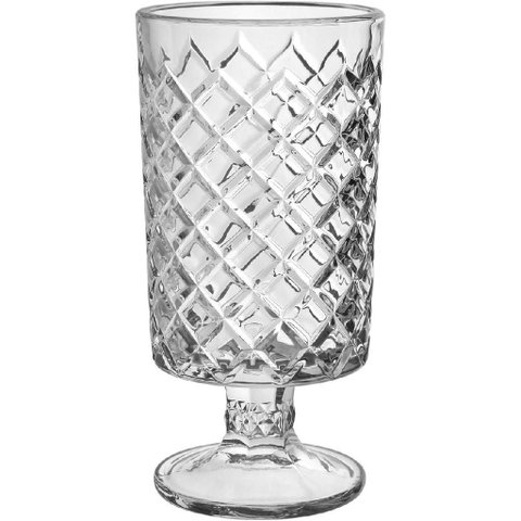 Vaso Decorativo de Vidro Transparente 23x11x11cm Enfeite Sala Mesa Estante