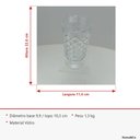Ver imagem 2 de Vaso Decorativo de Vidro Transparente 23x11x11cm Enfeite Sala Mesa Estante