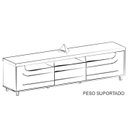 Ver imagem 6 de Rack Sala de Estar Tv 75 Pol 200 Cm 4441 Pinho Off White Arly