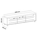 Ver imagem 5 de Rack Sala de Estar Tv 75 Pol 200 Cm 4441 Pinho Off White Arly
