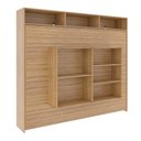 Ver imagem 7 de Cama de Casal Articulada Horizontal com Estante e Nichos Cor:amêndoa