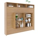 Ver imagem 4 de Cama de Casal Articulada Horizontal com Estante e Nichos Cor:amêndoa