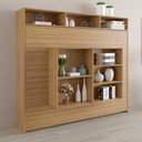 Ver imagem 2 de Cama de Casal Articulada Horizontal com Estante e Nichos Cor:amêndoa