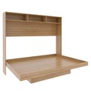 Ver imagem 6 de Cama de Casal Articulada Horizontal com Estante e Nichos Cor:amêndoa