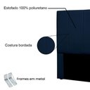 Ver imagem 3 de Cabeceira Solteiro 0,90m Sevilha Suede - Pallazio Cor Azul Marinho