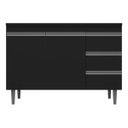 Ver imagem 1 de Multiuso Gabinete Balcão Andreia 100cm S/tampo 3gvts 2pts