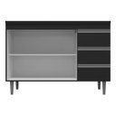 Ver imagem 3 de Multiuso Gabinete Balcão Andreia 100cm S/tampo 3gvts 2pts