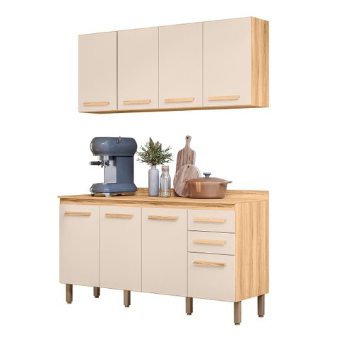 Conjunto de Cozinha Lily Modulado com 8 Portas 2 Gavetas