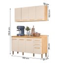 Ver imagem 2 de Conjunto de Cozinha Lily Modulado com 8 Portas 2 Gavetas
