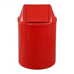 Lixeira Plástica com Tampa Vai-vem 50 Litros Vermelho - 1