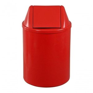 Lixeira Plástica com Tampa Vai-vem 50 Litros Vermelho