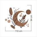 Ver imagem 5 de Adesivo Floral Boho Marrom Estilo Nórdico 110x94 Minimalista Mod.05
