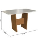 Ver imagem 2 de Mesa de Jantar Toquio 6 Lugares Retangular MDP e MDF Off White e Bege Indékes