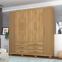 Ver imagem 1 de Guarda-roupa Canada 6 Portas 6 Gavetas Nature Brisa 10 Prateleiras Amplo Espaço