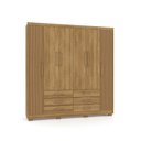 Ver imagem 3 de Guarda-roupa Canada 6 Portas 6 Gavetas Nature Brisa 10 Prateleiras Amplo Espaço