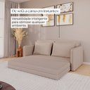 Ver imagem 5 de Sofá Cama Retrátil 3 Lugares Veneza 1,56m Linho Creme