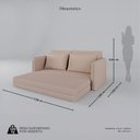 Ver imagem 2 de Sofá Cama Retrátil 3 Lugares Veneza 1,56m Linho Creme