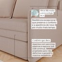 Ver imagem 6 de Sofá Cama Retrátil 3 Lugares Veneza 1,56m Linho Creme