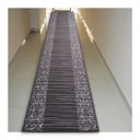 Ver imagem 4 de Tapete Passadeira Emborrachada Pvc Antiderrapante 0,65x3,00m Barrado Marrom Branco