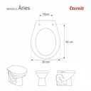 Ver imagem 3 de Assento Sanitário Poliester Aries Bege Claro para vaso Eternit
