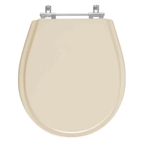 Assento Sanitário Poliester Aries Bege Claro para vaso Eternit