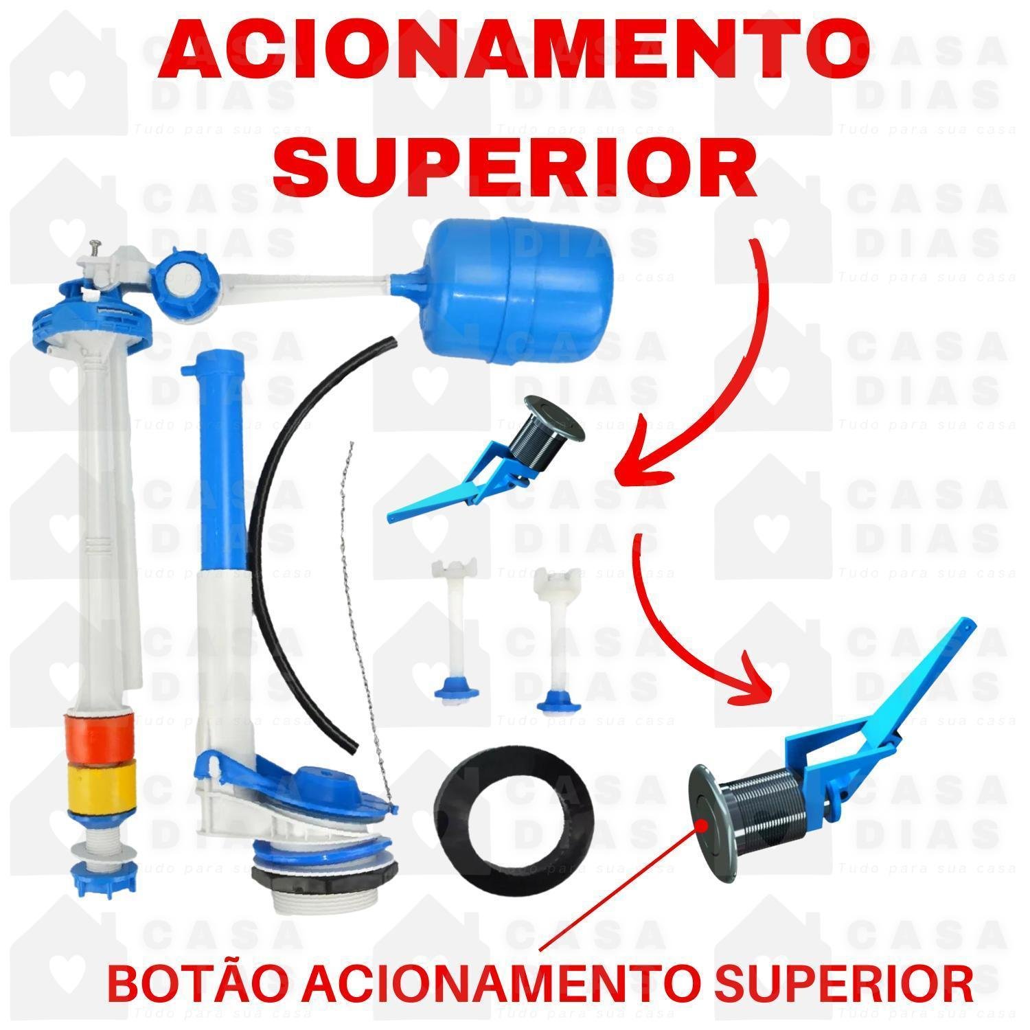 Mecanismo Entrada e Saída Caixa Acoplada Acionamento Sup - 2