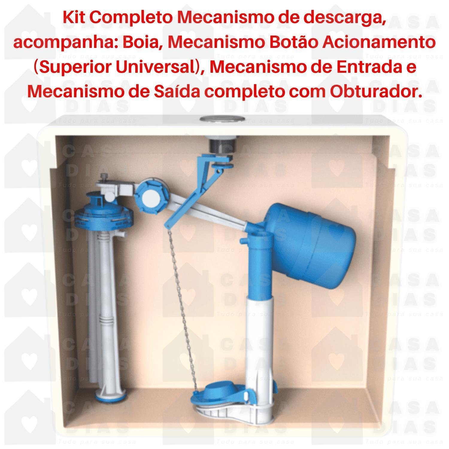 Mecanismo Entrada e Saída Caixa Acoplada Acionamento Sup - 3