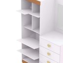 Ver imagem 3 de Guarda-roupa com Cômoda Embutida 2 Portas 4 Gavetas Cristal - Branco Camarim - Vila Rica