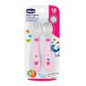 Conjunto de Talheres de Inox Rosa (18m+) Chicco - 1